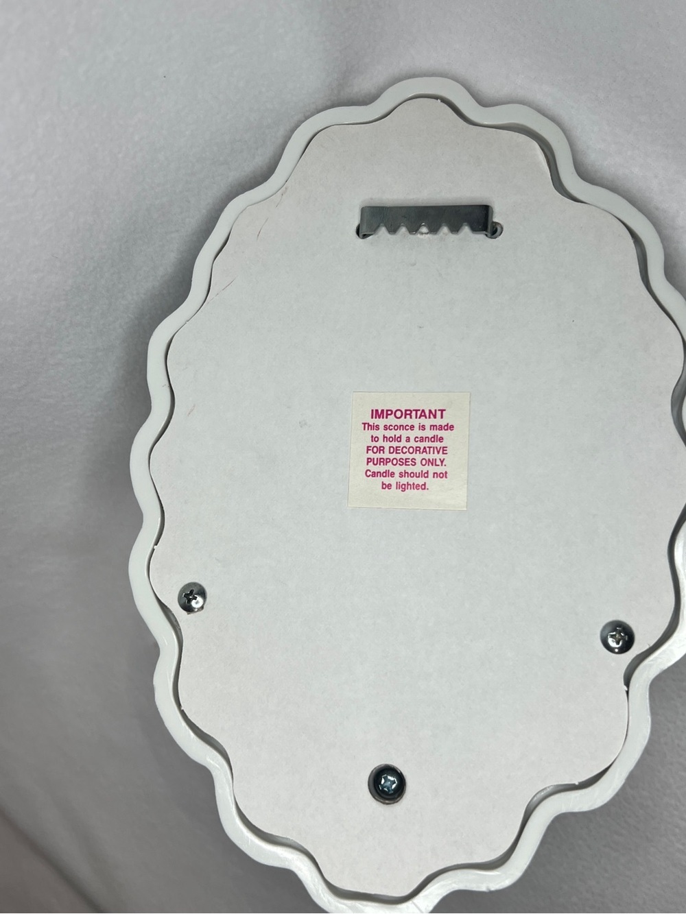 Vintage Homco Burwood Hobnail Wall Candle Sconces Pair White Pink Glass - Picture 5 of 5